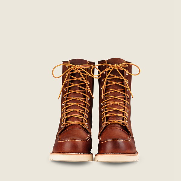 Heritage Støvler Herre - Red Wing Classic Moc - 8-Inchr Rough & Tough Læder - Brune - UXLQYD-283